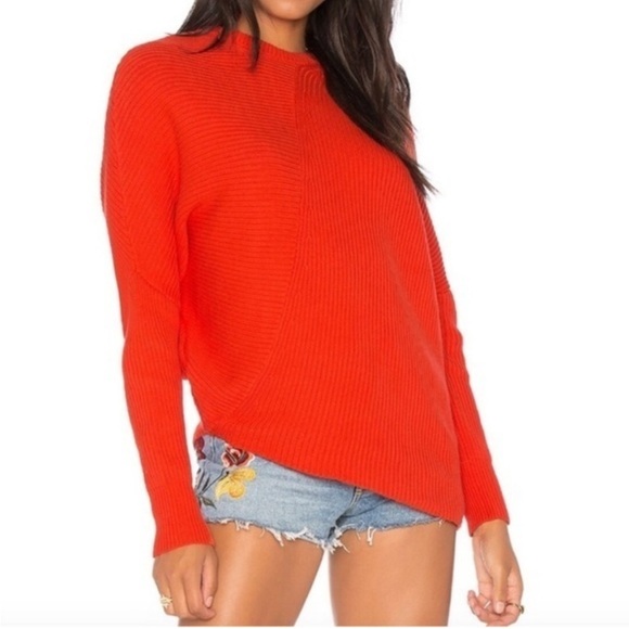Free People Asymmetrical Downtown Cotton Pullover Crew Neck Sweater size S - Picture 11 of 12